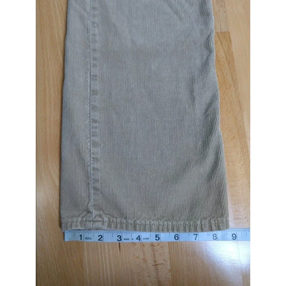 Banana Republic Khaki Beige Corduroy Pants 33x34 Men's Straight Fit Pima Cotton